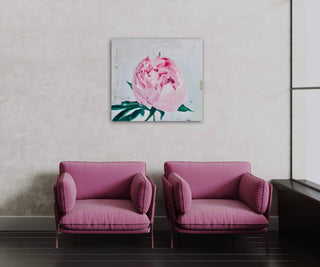 Eļļas glezna uz koka rāmja peonijas 100x90cm māklsiniece Ilze Ērgle-Vanaga