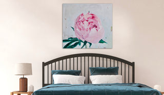 Eļļas glezna uz koka rāmja peonijas 100x90cm māklsiniece Ilze Ērgle-Vanaga