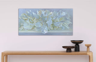 Eļļas glezna uz koka rāmja peonijas 100x50cm māklsiniece Ilze Ērgle-Vanaga