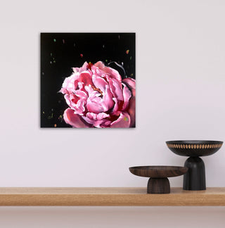 PEONY IV original oil painting on canvas size 16"x16"