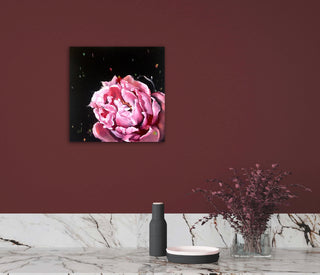 PEONY IV original oil painting on canvas size 16"x16"