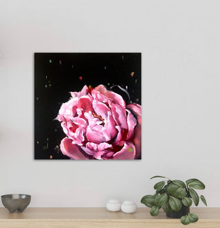 PEONY IV original oil painting on canvas size 16"x16"