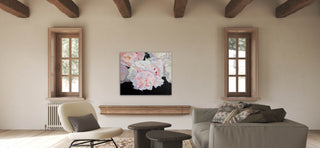 Eļļas glezna uz koka rāmja peonijas 100x120cm