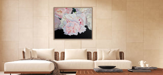 Eļļas glezna uz koka rāmja peonijas 100x120cm