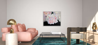 Eļļas glezna uz koka rāmja peonijas 100x120cm