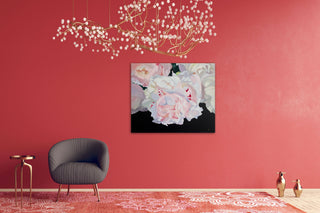 PEONIES  original oil painting on canvas size 47"x39"