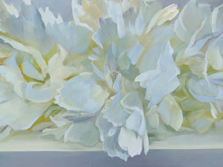 Eļļas glezna uz koka rāmja peonijas 100x50cm māklsiniece Ilze Ērgle-Vanaga