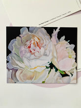 Load image into Gallery viewer, Peoniju ziedu apsveikuma kartiņas māksliniece Ilze Ērgle-Vanaga
