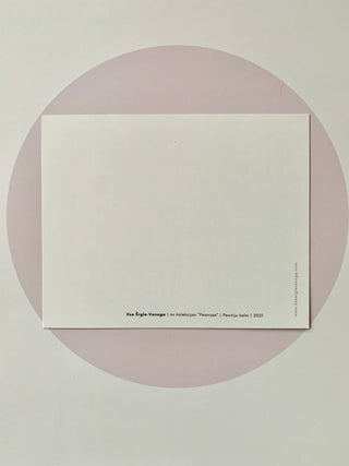 Peoniju ziedu apsveikuma kartiņas māksliniece Ilze Ērgle-Vanaga