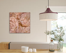 Load image into Gallery viewer, Eļļas glezna uz koka rāmja peonijas 80x80cm māklsiniece Ilze Ērgle-Vanaga
