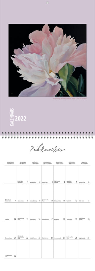 Sienas kalendārs 2022 | "DIENA" | papildus vieta pierakstiem
