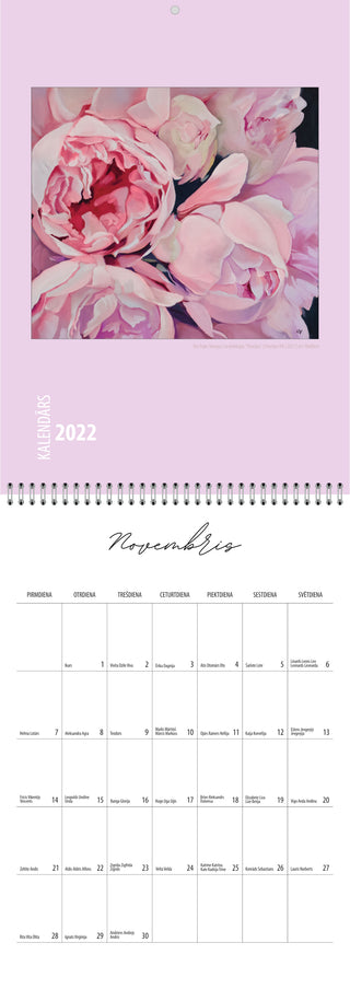 Sienas kalendārs 2022 | "DIENA" | papildus vieta pierakstiem