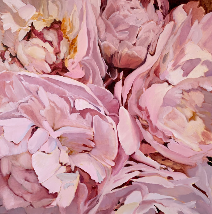 abstract peony painting
