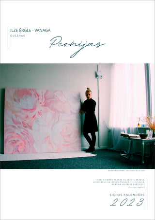 SIENAS KALENDĀRS 2023 PEONIJAS, flower art calendar