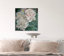 Load image into Gallery viewer, white peony abstract painting

