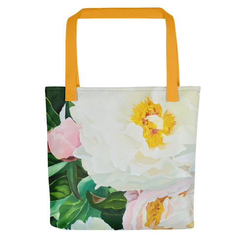 Peony tote bag