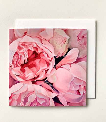 Apsveikuma kartiņas ar peonijām māksliniece Ilze Ērgle-Vanaga