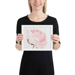 GLEZNU IZDRUKAS | PEONIJA XV | balts, melns rāmis | dažādi izmēri