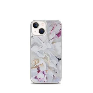 white peony flower phone cases