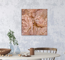Load image into Gallery viewer, Eļļas glezna uz koka rāmja peonijas 80x80cm māklsiniece Ilze Ērgle-Vanaga
