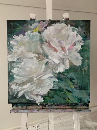peony acrylic painting