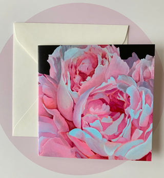 Apsveikuma kartiņas ar peonijām māksliniece Ilze Ērgle-Vanaga