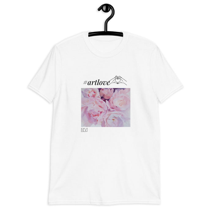 T-shirt with beautiful peony flowers