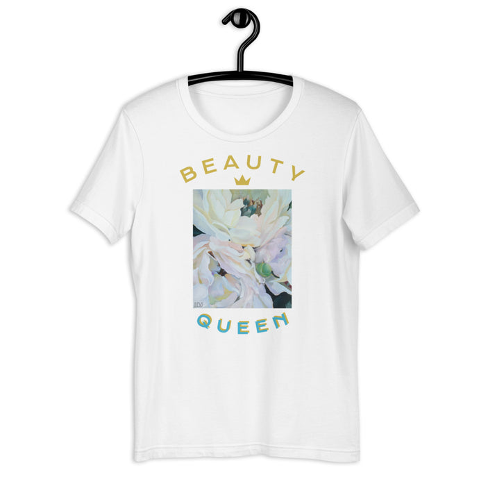 T-shirt white peony flowers