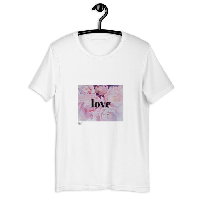 T-shirt pink peony flowers